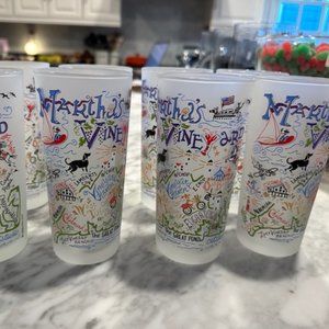 Eight Castudio Martha's Vineyard Frosted Highball Glasses